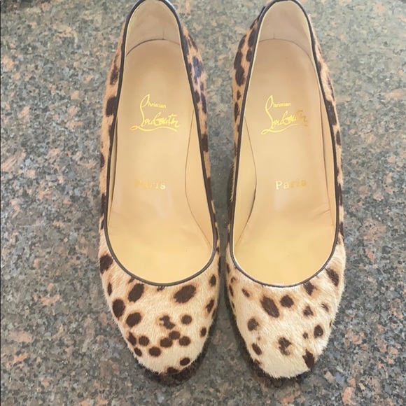 Christian Louboutin Shoes - EUC Christian Louboutin Ponyhair Round Toe Wedges